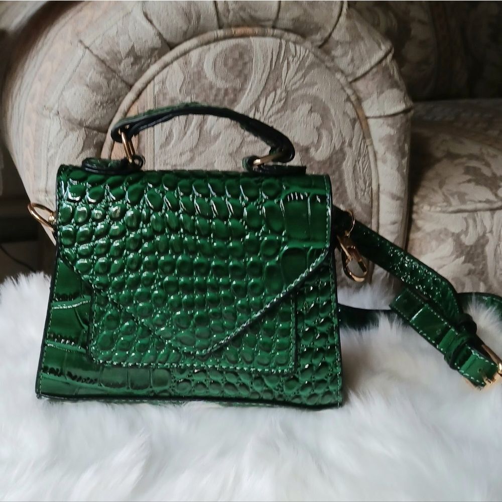 Green Purse, Clutch, Tote, Shoulder Bag • Pocketbook • Unique Y2K Goth Handbag